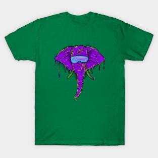 Melted Elephant Head Glasses T-Shirt